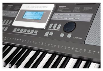 Classic Cantabile Home Keyboard CPK-303 - Arranger-Keyboard mit 61 anschlagdynamischen Tasten, 508 Klänge, USB, DSP-Klangprozessor und Begleitautomatik