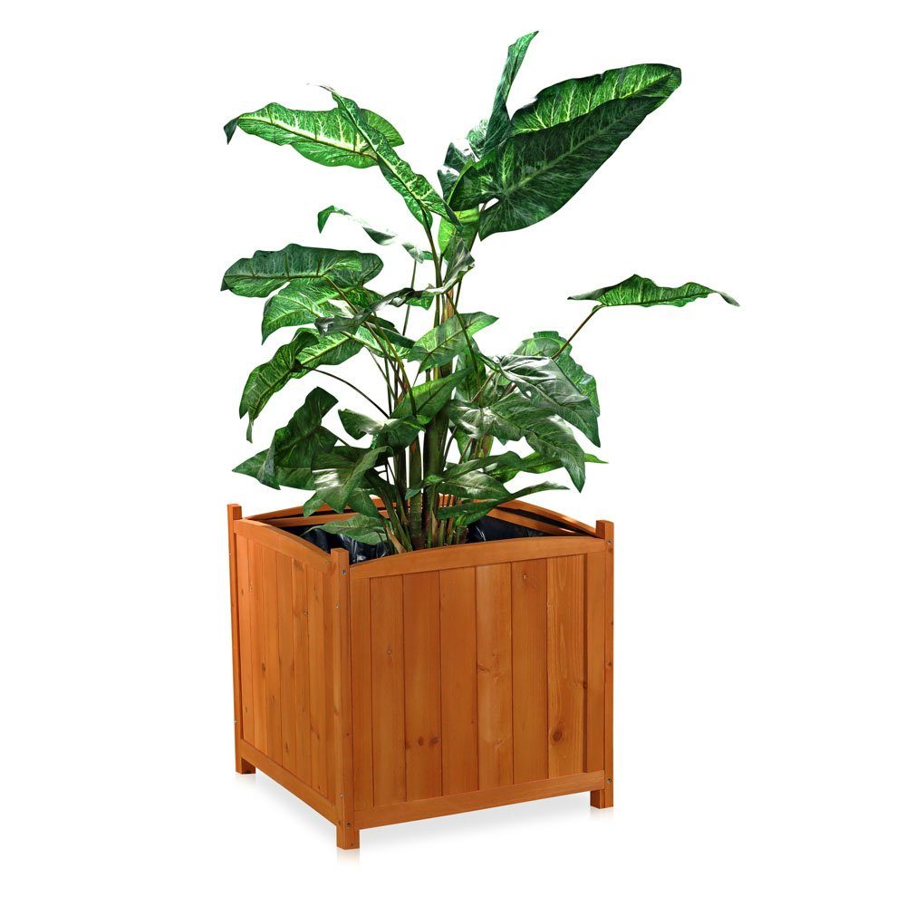 Mucola Pflanzkübel 50cm Blumentopf eckig Blumen Pflanztrog Подставка для цветов Blumenkasten (Stück, 1 St., Pflanzkübel Blumentopf), Einzigartige Maserung