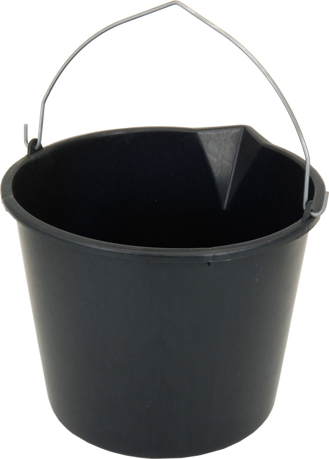 Koopman Baueimer Eimer Baueimer Maurereimer 31x31x 24cm Schwarz 12 L, (4-tlg), 4er Set, Mörteleimer, mit Ausguss, Baustelle, 12 Liter