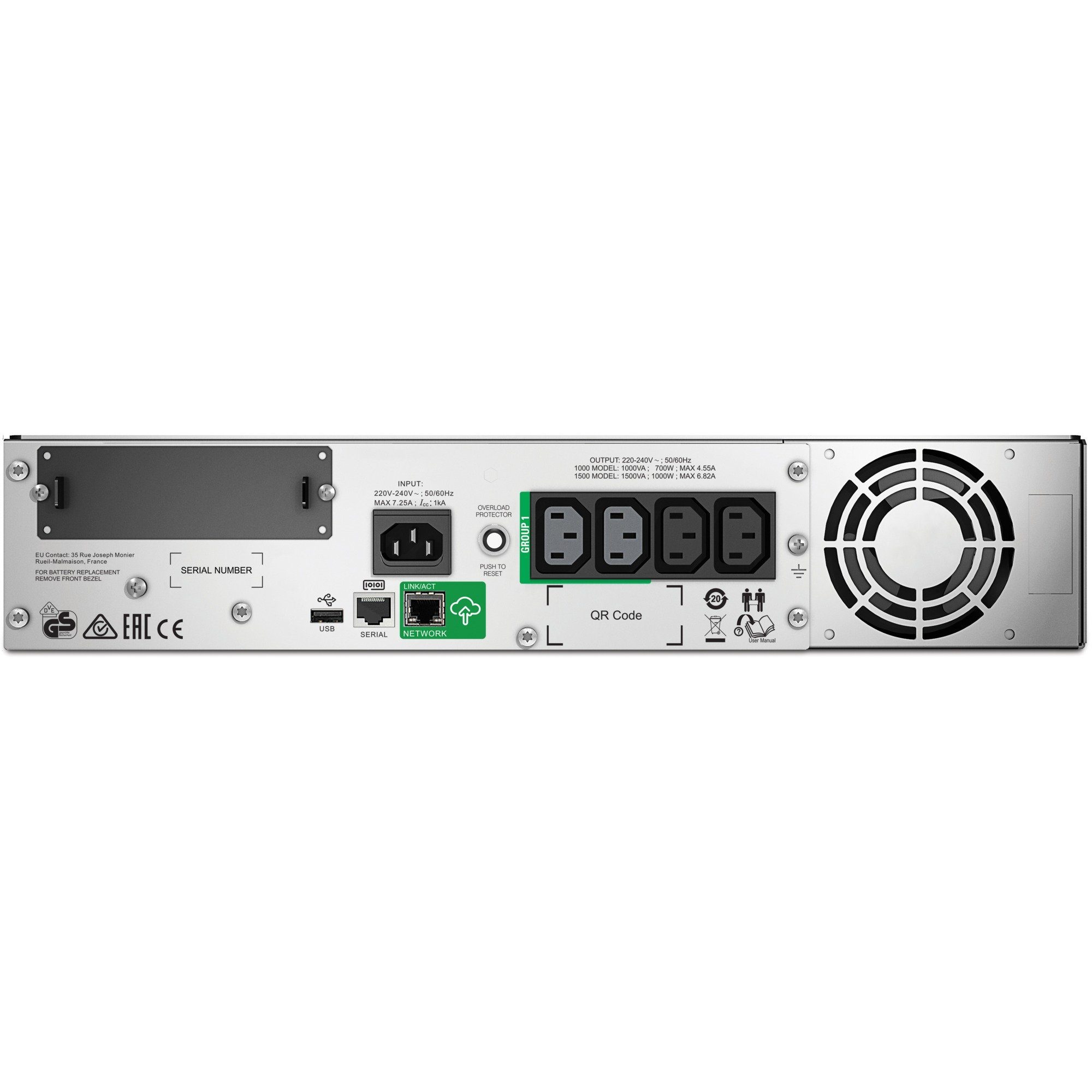 USV, Smart-UPS APC LCD 1500VA APC Stromspeicher (mit 230V, 2U RM