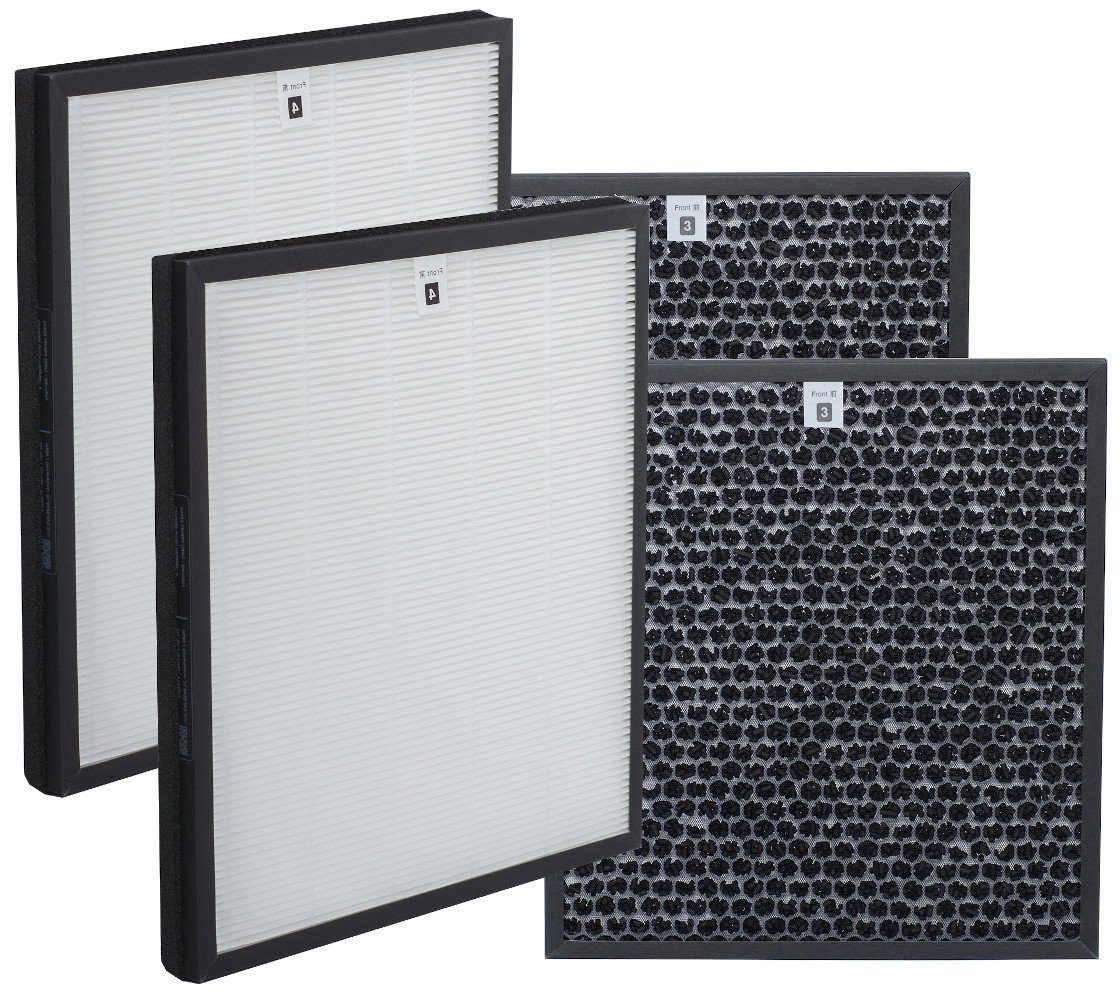Comedes Filter-Set einsetzbar statt Philips AC4124/10 und AC4123/10, Zubehör für Passend für Philips Luftreiniger AC4012/10, einsetzbar statt HEPA-Element AC4124/10 und Aktivkohlefilter AC4123/10