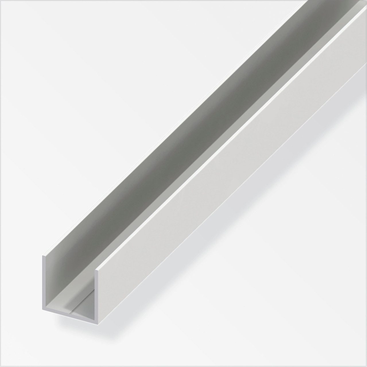 alfer Profil alfer Quadrat-U 1 m, 15.5 x 1.5 mm PVC