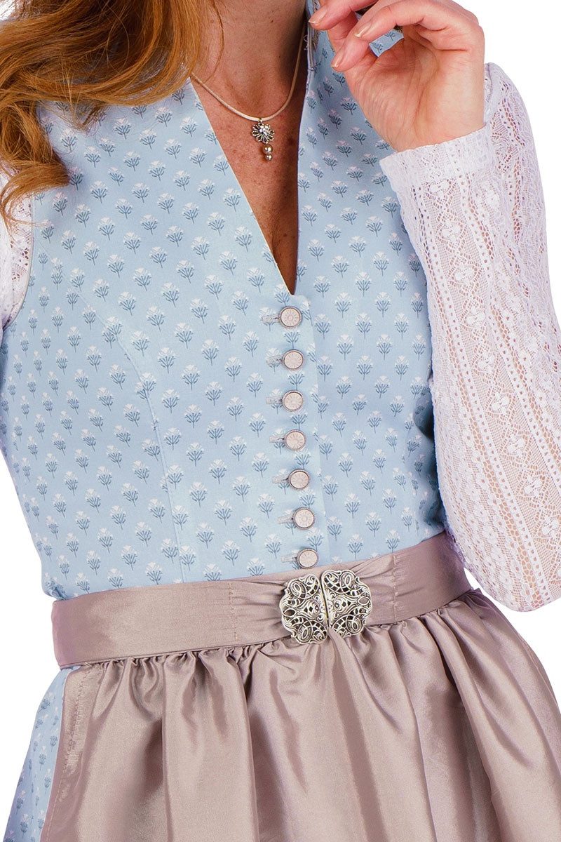 Alpenwahnsinn Dirndl Midi Dirndl 2tlg. - LEYLA - eisblau/helltaupe günstig online kaufen