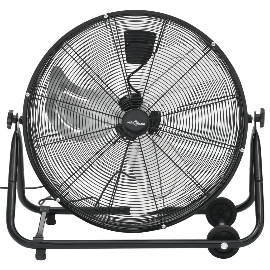 vidaXL Bodenventilator Trommelventilator Industriell 60 cm 172,5 W Schwarz