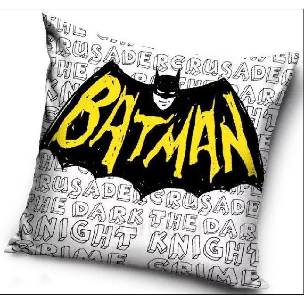 Batman Pailletten-Kissen Für Kinder – 30x30 Cm, Mit Umklappbaren Glitzersteinen, Aus Polyester