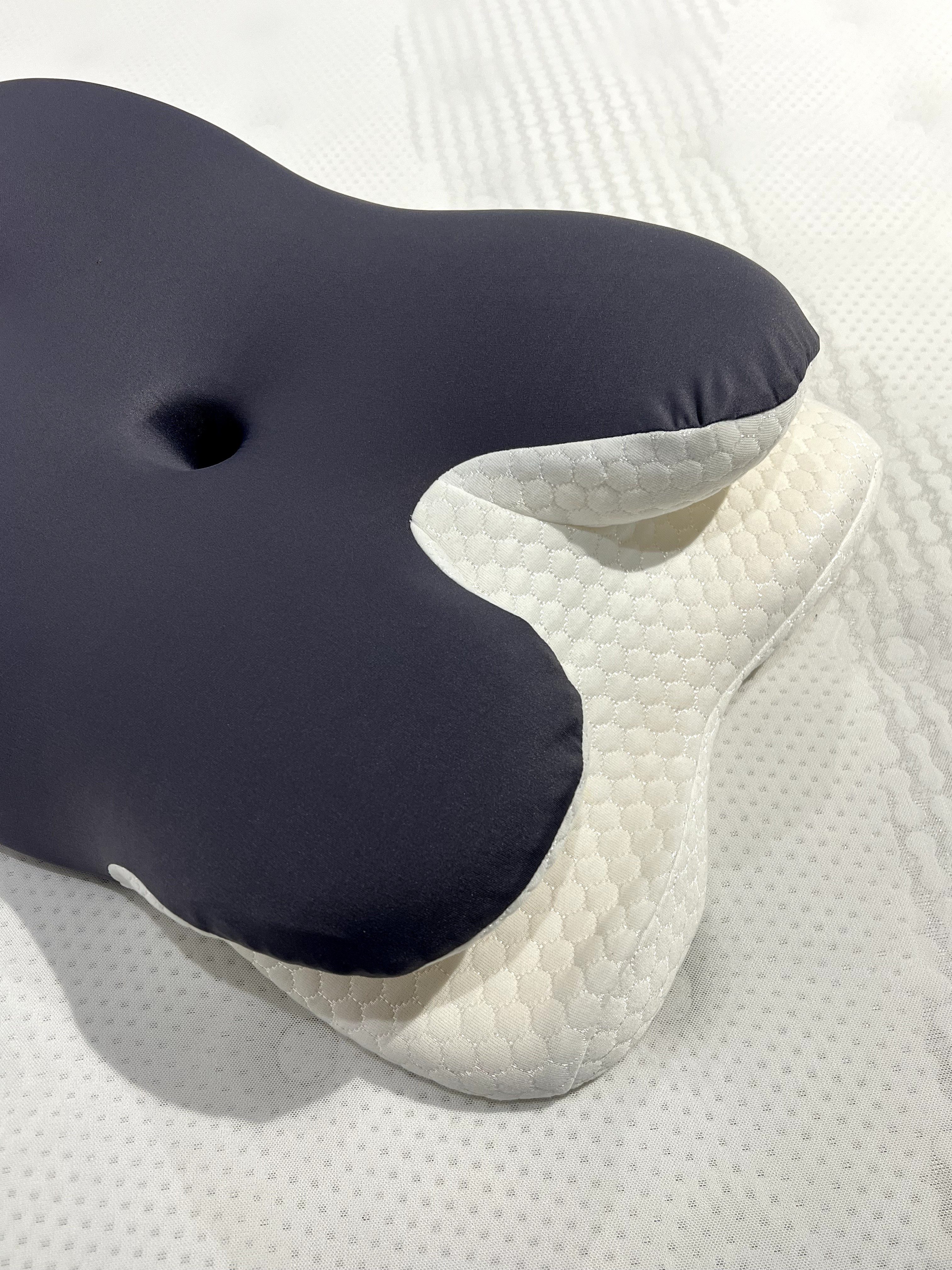 Esun Kopfkissen Orthopädisches Nackenkissen Ergonomisches Memory Foam, Mit Reisetasche, Füllung: 100% Memory Foam, Rückenschlafer, Bauchschlafer, Seitenschlafer, Set, Praktische Reisetasche für Nackenkissen, für Seiten Rücken & Bauchschläfer, Nackenkissen