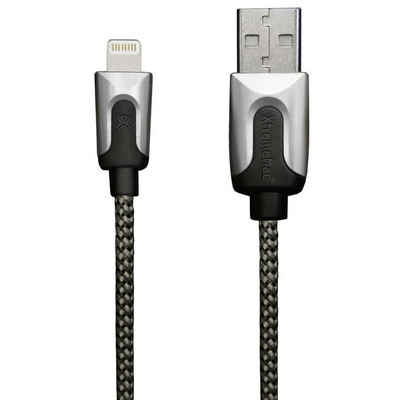 XtremeMac »HQ Premium Lightning-Kabel 2m Silber« Smartphone-Kabel, USB Typ A, Apple Lightning, Lightning-Stecker, zum Laden und als Datenkabel, passend für Apple iPhone, iPad und iPod
