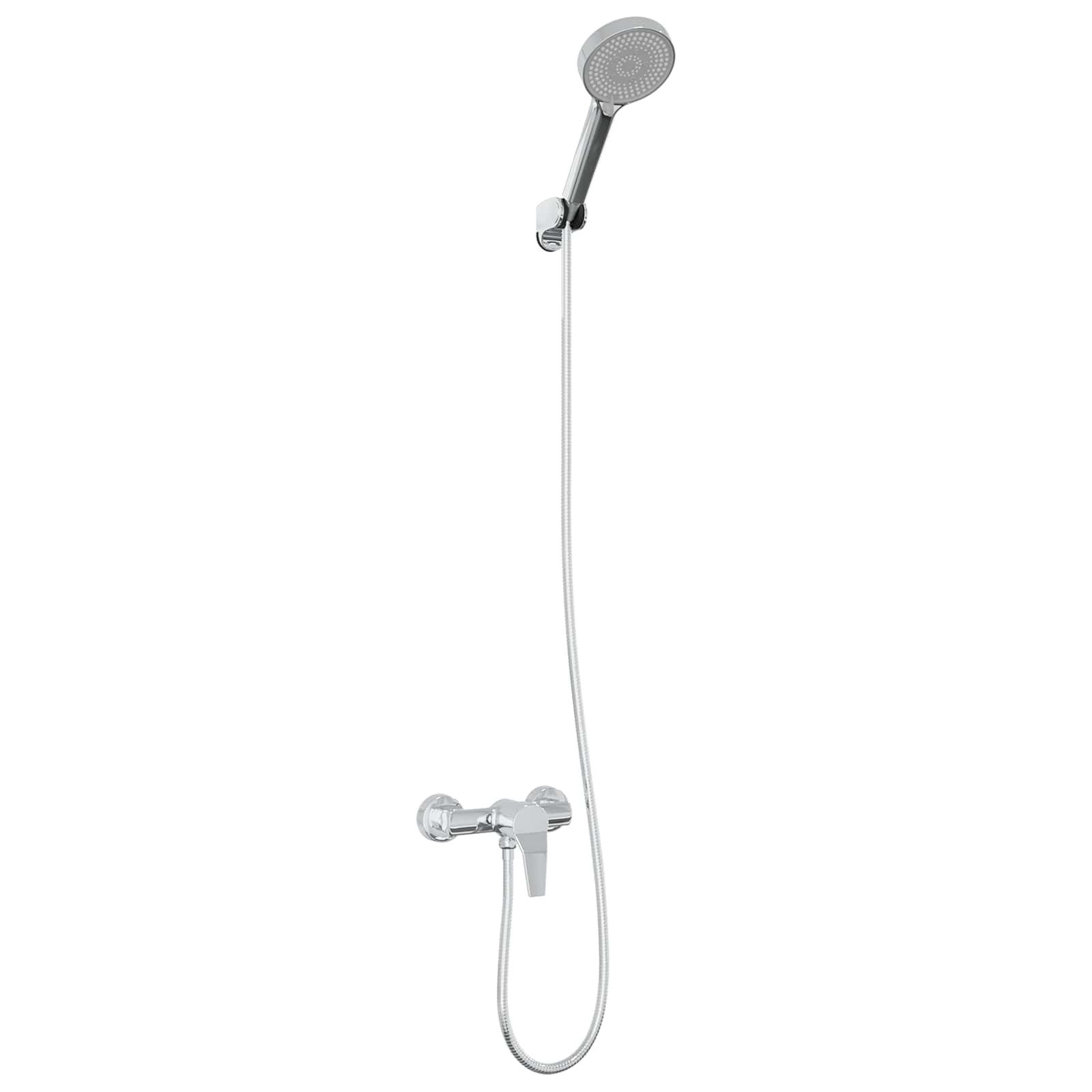 vidaXL Regenduschkopf Duschkopf Set Chrom G 1 / 2 Zoll Messing, (1-tlg)