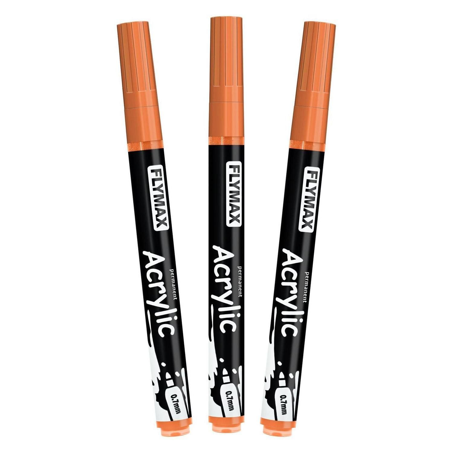 LuxusKollektion Permanentmarker Marker Orange Permanent 0,7mm 3er Pack