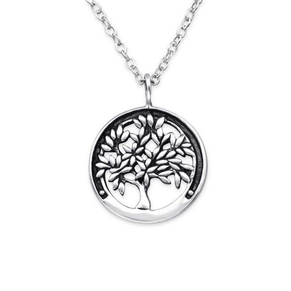 BUNGSA Ketten-Set Kette Tree Life Silber aus Damen 925 (1-tlg), of Halskette Necklace
