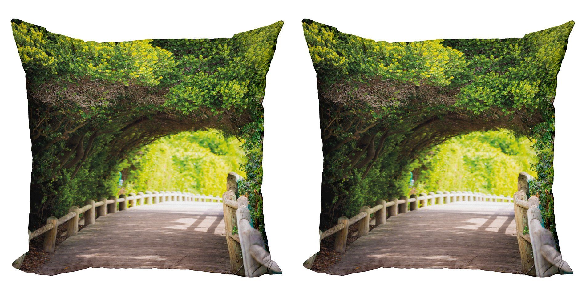 Kissenbezüge Modern Accent Doppelseitiger Digitaldruck, Abakuhaus (2 Stück), Park Nature Boardwalk Torbogen