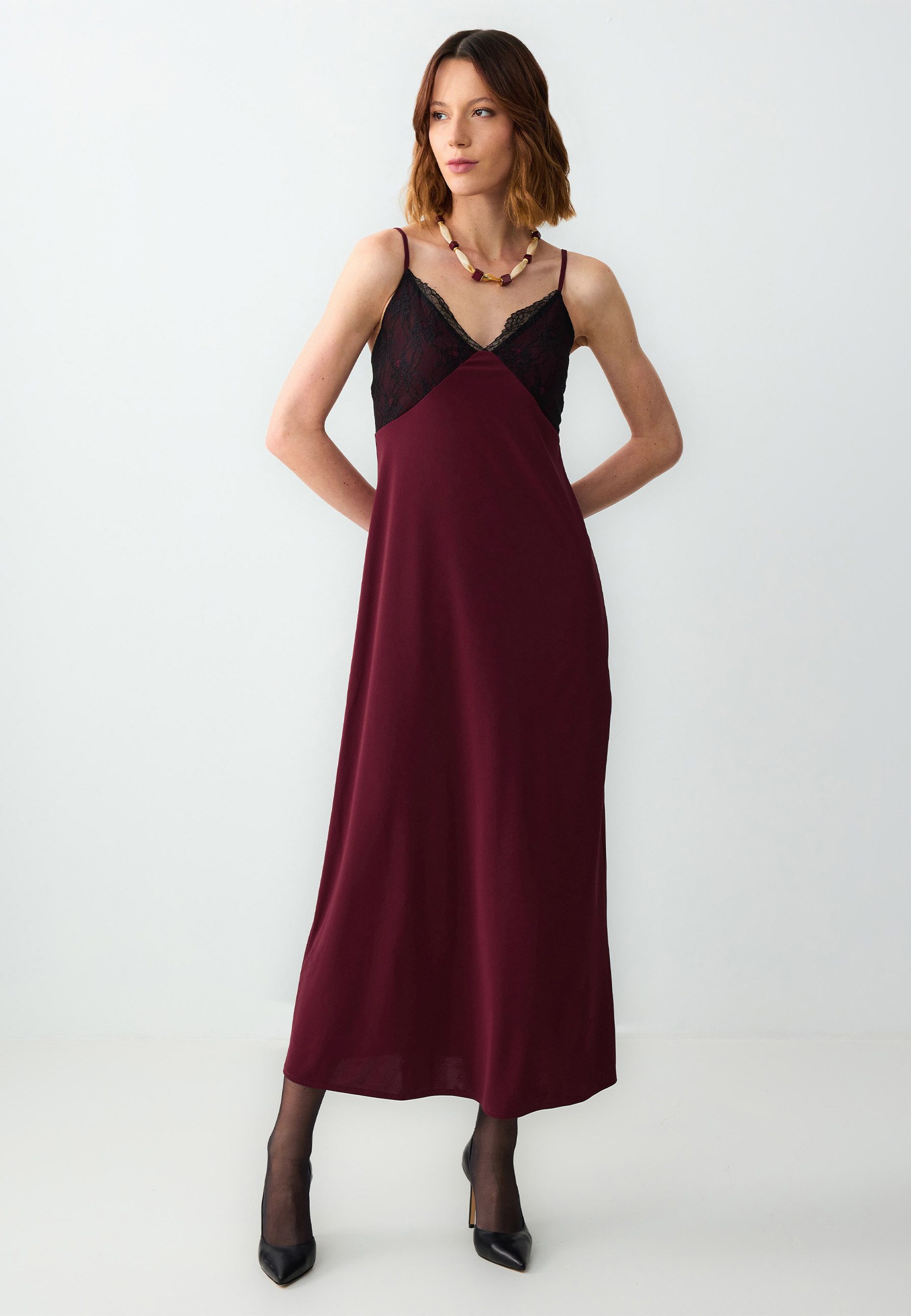 Minikleid Burgunder Kleid