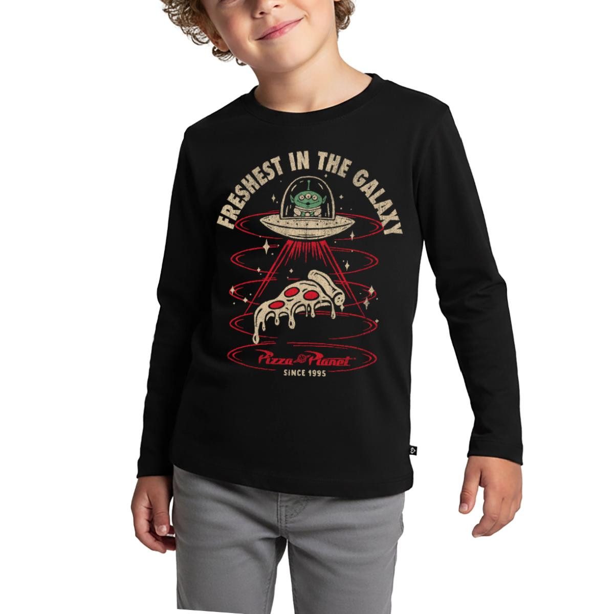Spreadshirt T-Shirt Toy Story Pizza Planet Kinder Premium Langarmshirt (1-tlg)