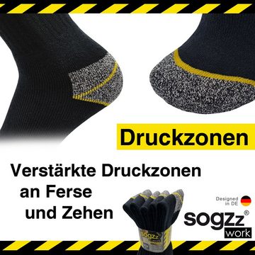 sogzz Arbeitssocken 5-60 Paar Socken Herren Schwarz 75% Baumwolle Work Arbeit Socken (Modell: Work Basic, 5-Paar)