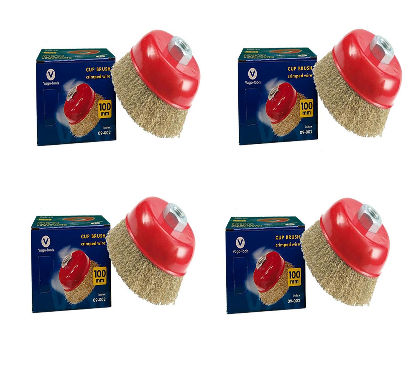 Thumbnail - VaGo-Tools Drahtbürste Topfbürsten 100mm gewellt Winkelschleifer 6x