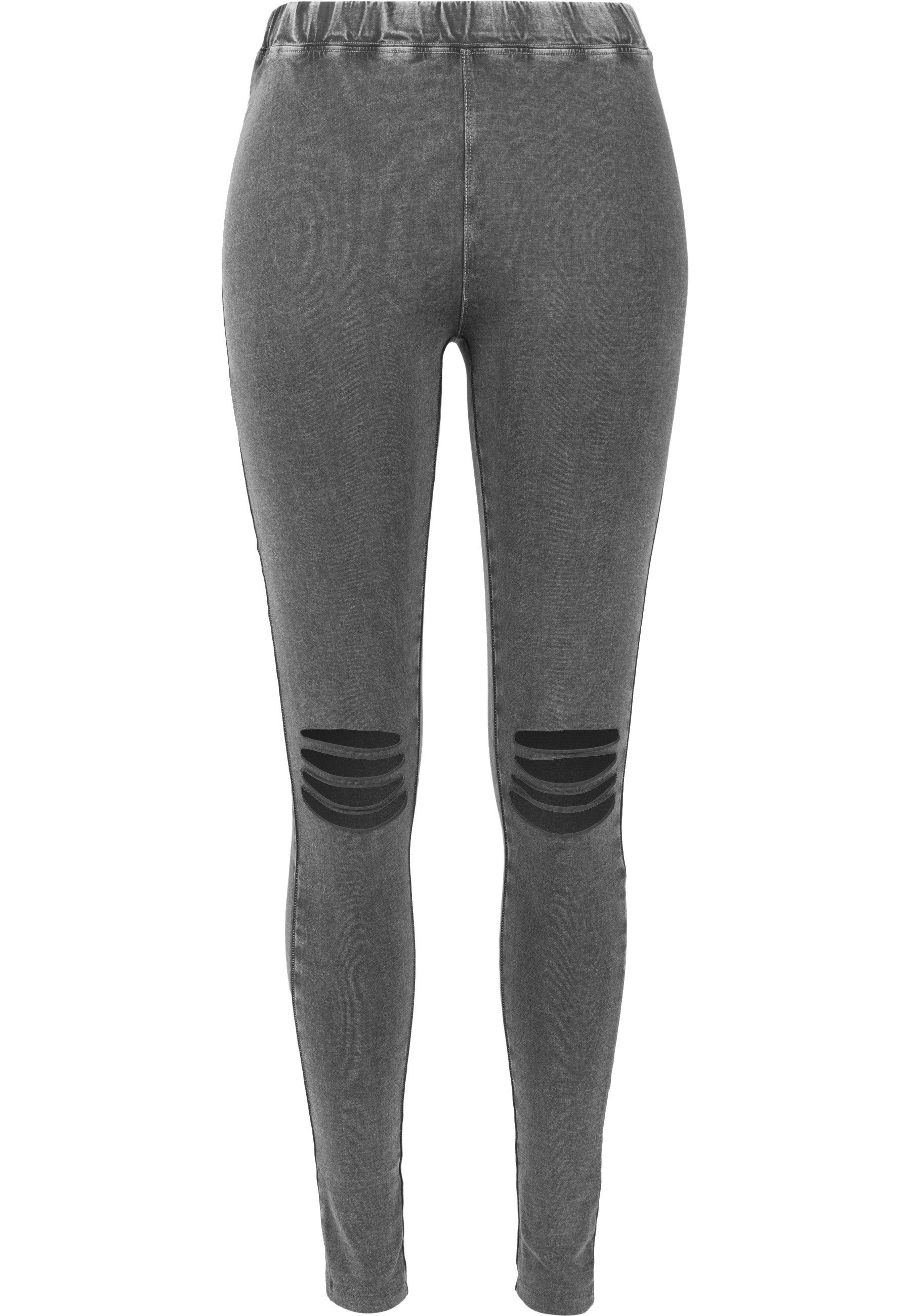 URBAN CLASSICS Leggings Urban Classics Damen Ladies Cutted Knee Leggings (1 günstig online kaufen