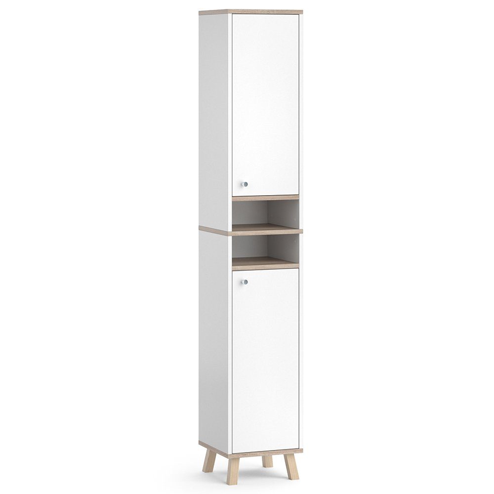 Vicco Hochschrank Senyo, Weiß/Sonoma, 30 x günstig online kaufen
