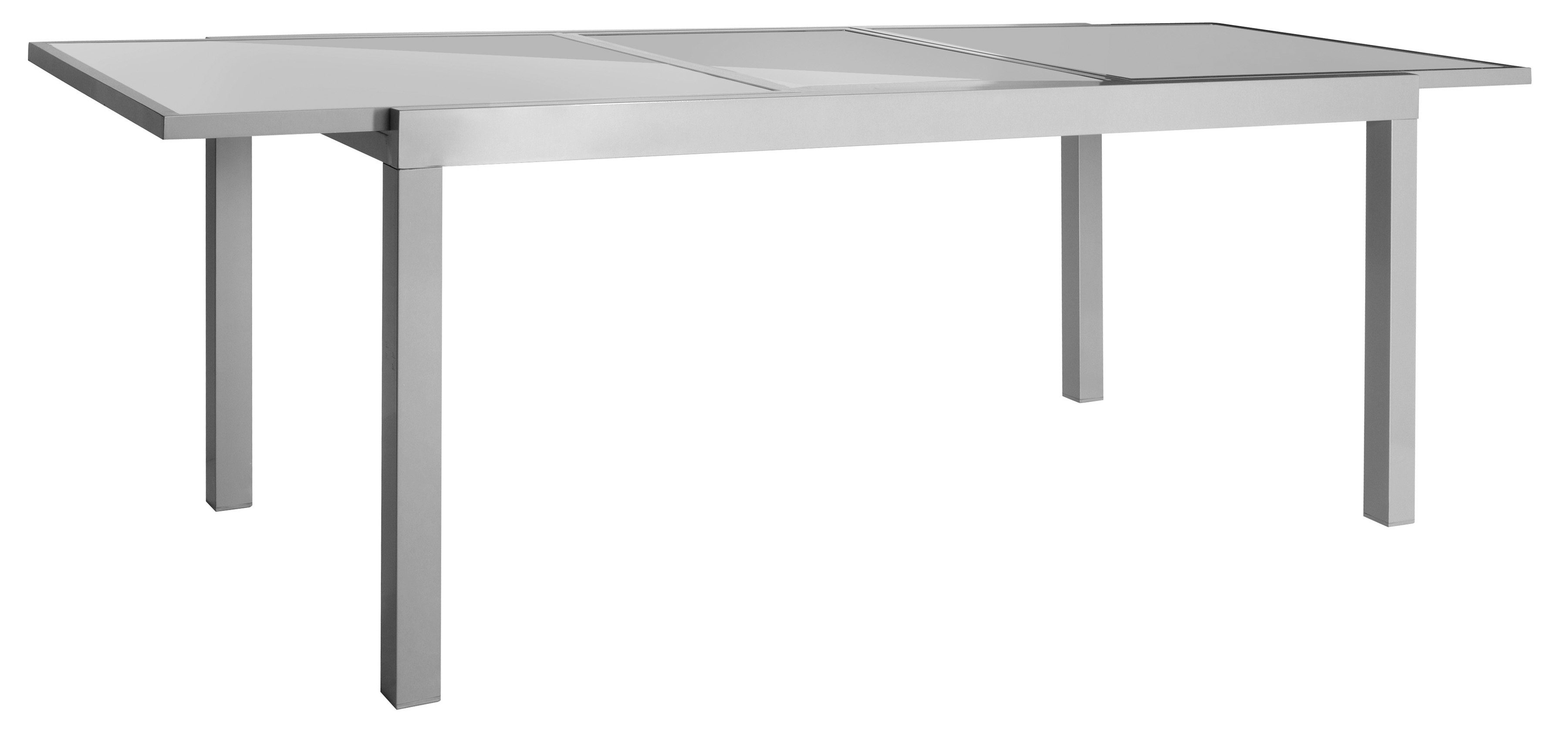 MERXX Garten-Essgruppe Amalfi, (7-tlg), Tisch 6 ausziehbarer cm, Alu/Textil 90x140-200 Hochlehner