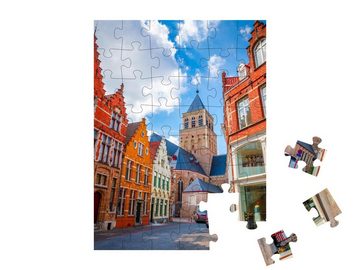 puzzleYOU Puzzle Kirche in der Altstadt von Brügge, Belgien, 48 Puzzleteile, puzzleYOU-Kollektionen Belgien