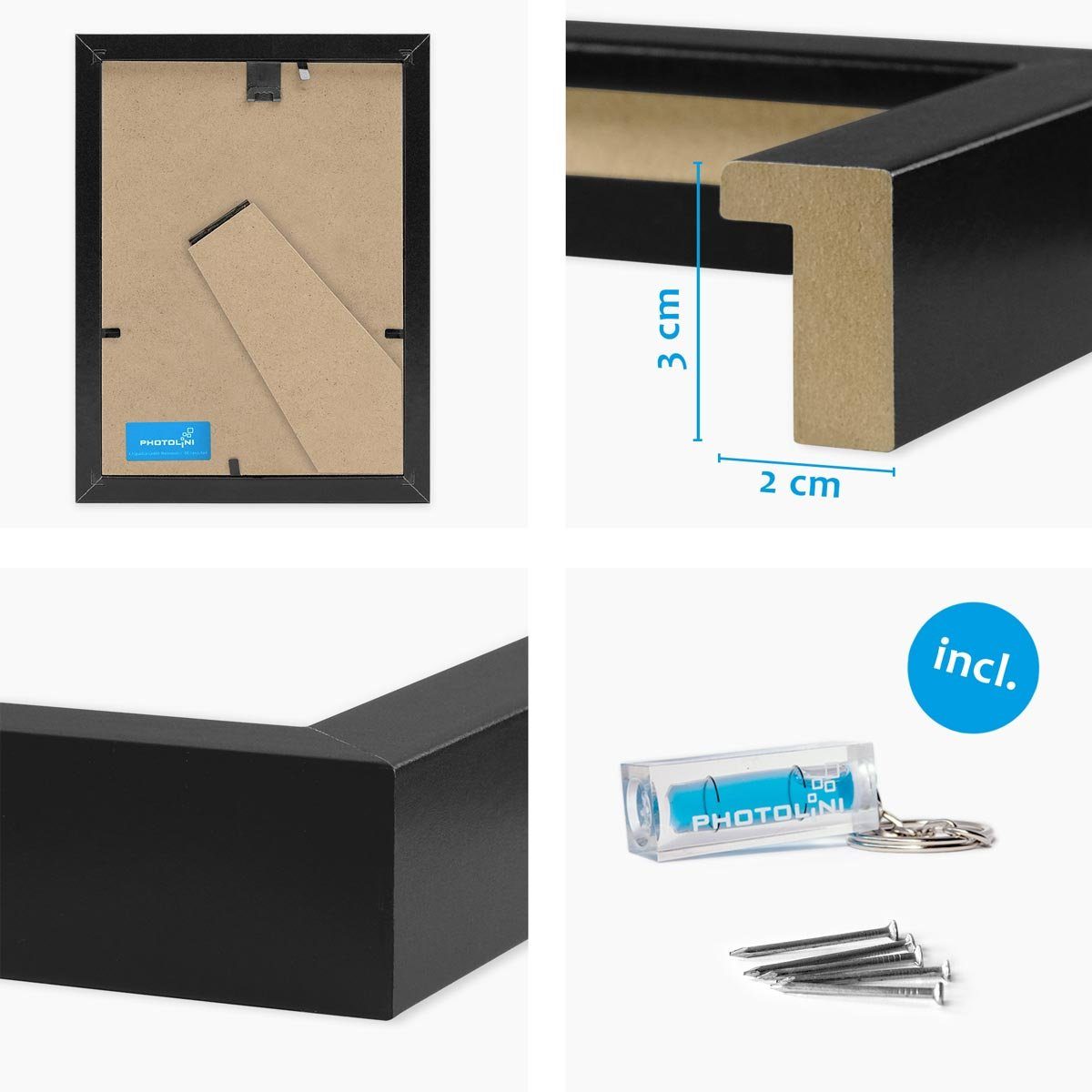 PHOTOLINI Bilderrahmen 2er Set 3D-Rahmen mit günstig online kaufen