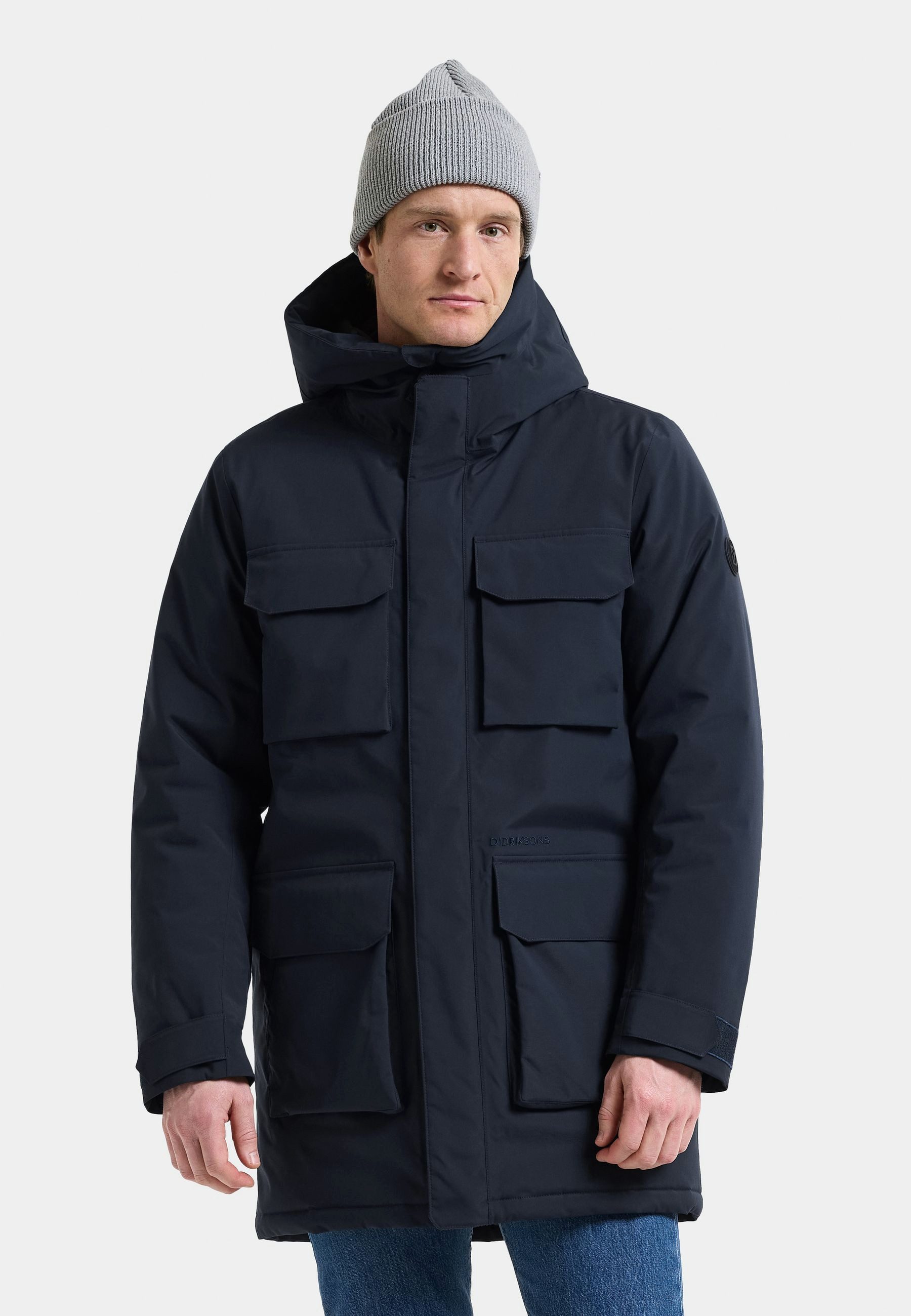 Didriksons Winterjacke Herren Wintermantel Wasserdicht AIDEN mit Kapuze mit Taschen