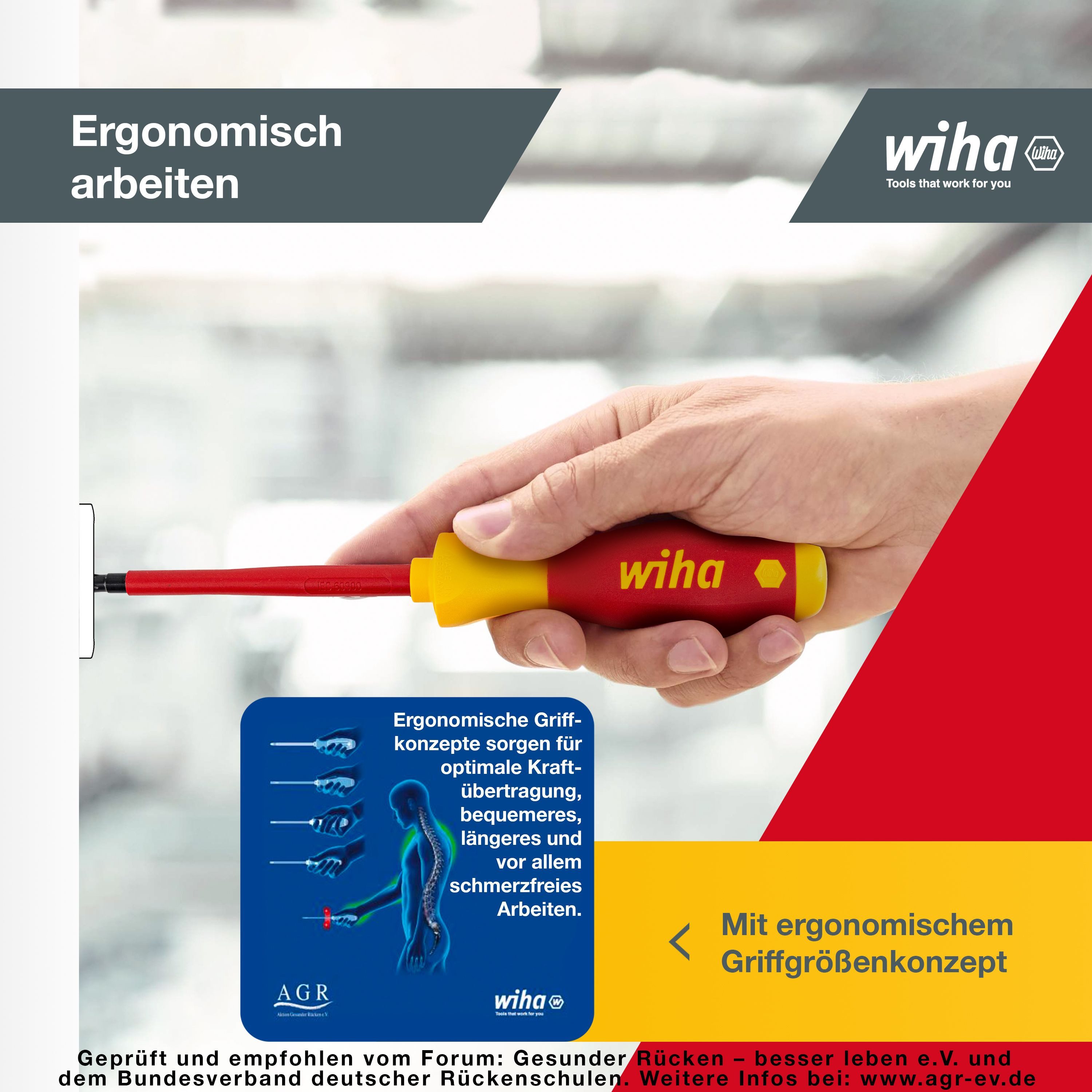 Wiha Schraubendreher Profi (00833) - 6 tlg., VDE, Elektriker, Schlitz, Kreuz – Bild 4 von 5