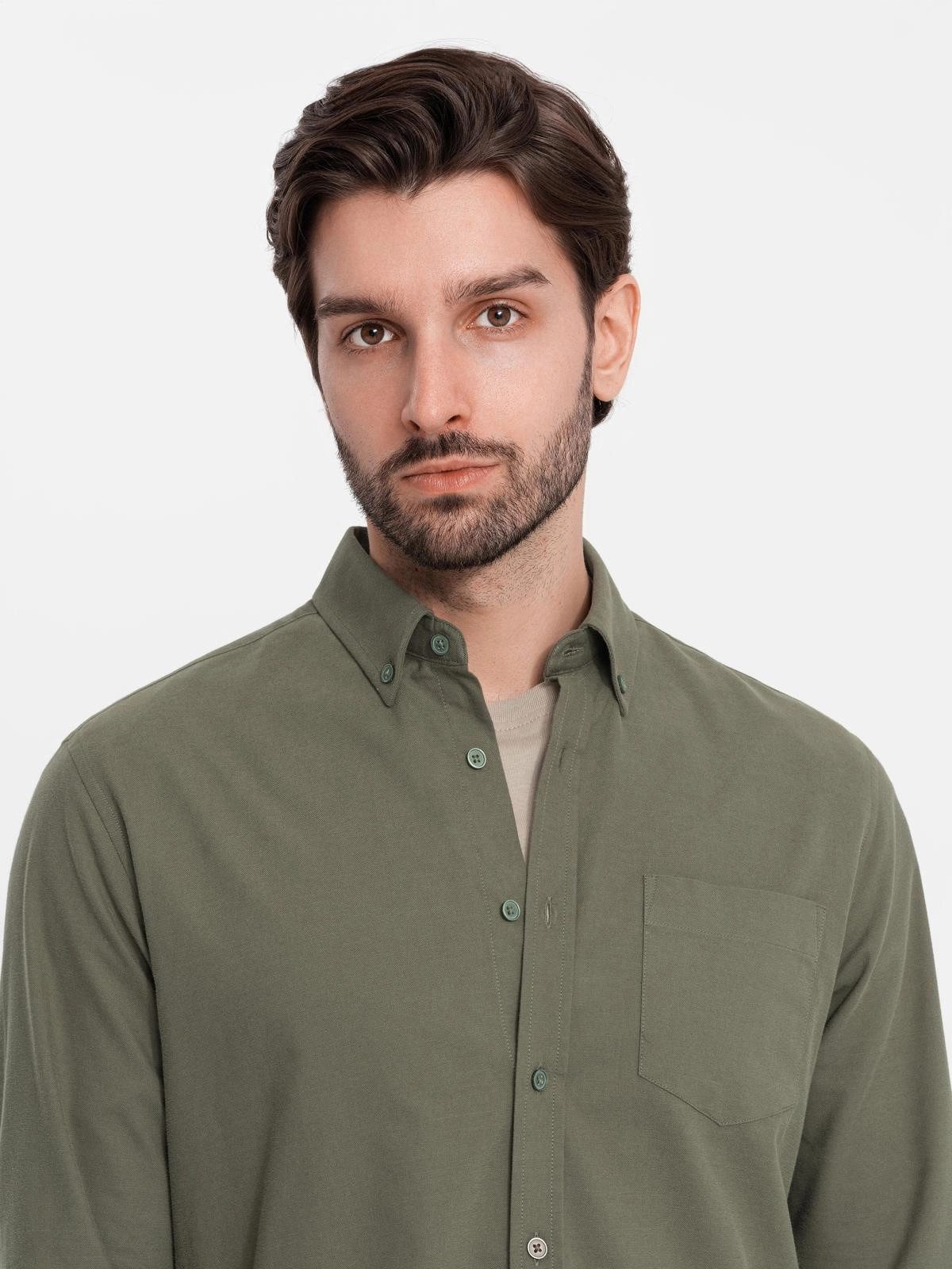 OMBRE Langarmhemd Herrenhemd aus Baumwolle REGULAR günstig online kaufen
