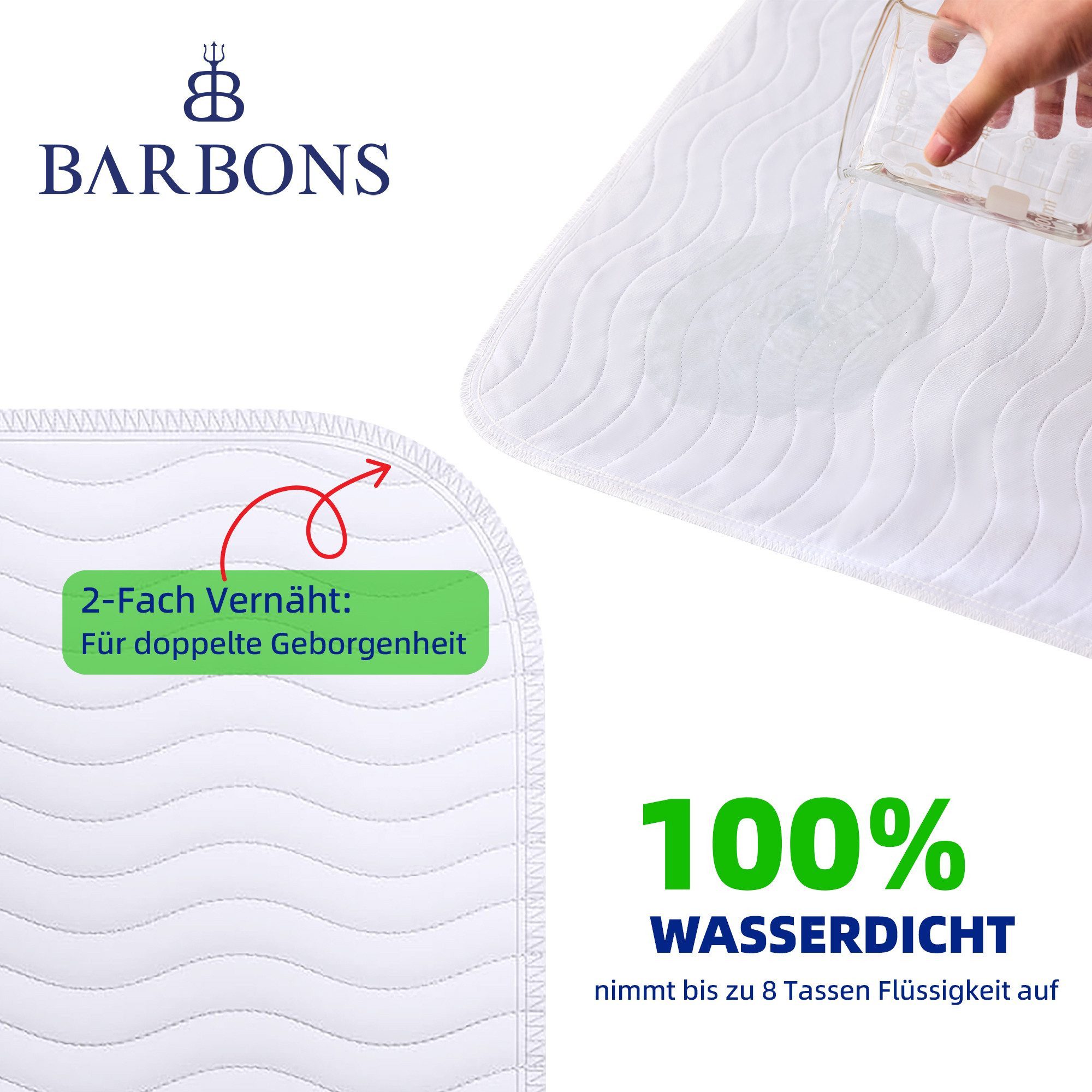 Inkontinenzauflage wasserdichte Matratzenauflage, Inkontinenzunterlage waschbar BARBONS, Tierbedarf, Nässeschutz – Bild 5 von 5