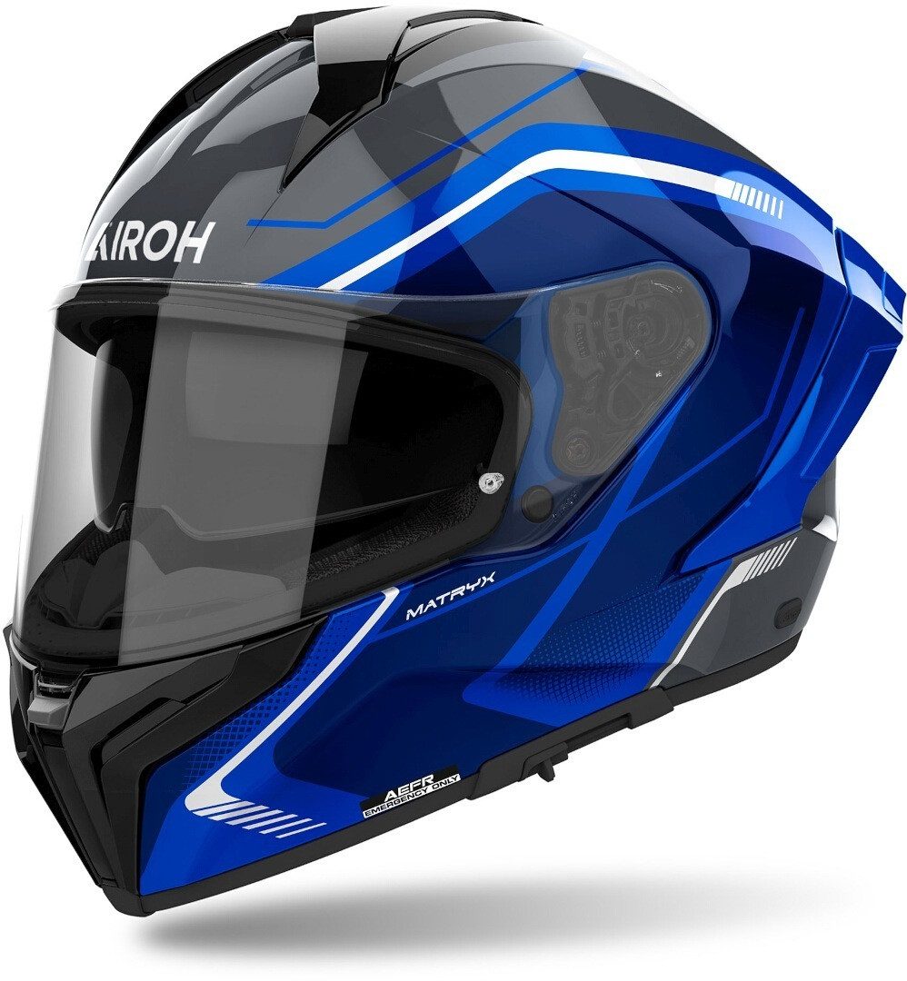 Airoh Motorradhelm Matryx Wide Helm, vorbereitet für Kommunikationssystem,Notfallsystem-Polsterung (EQ