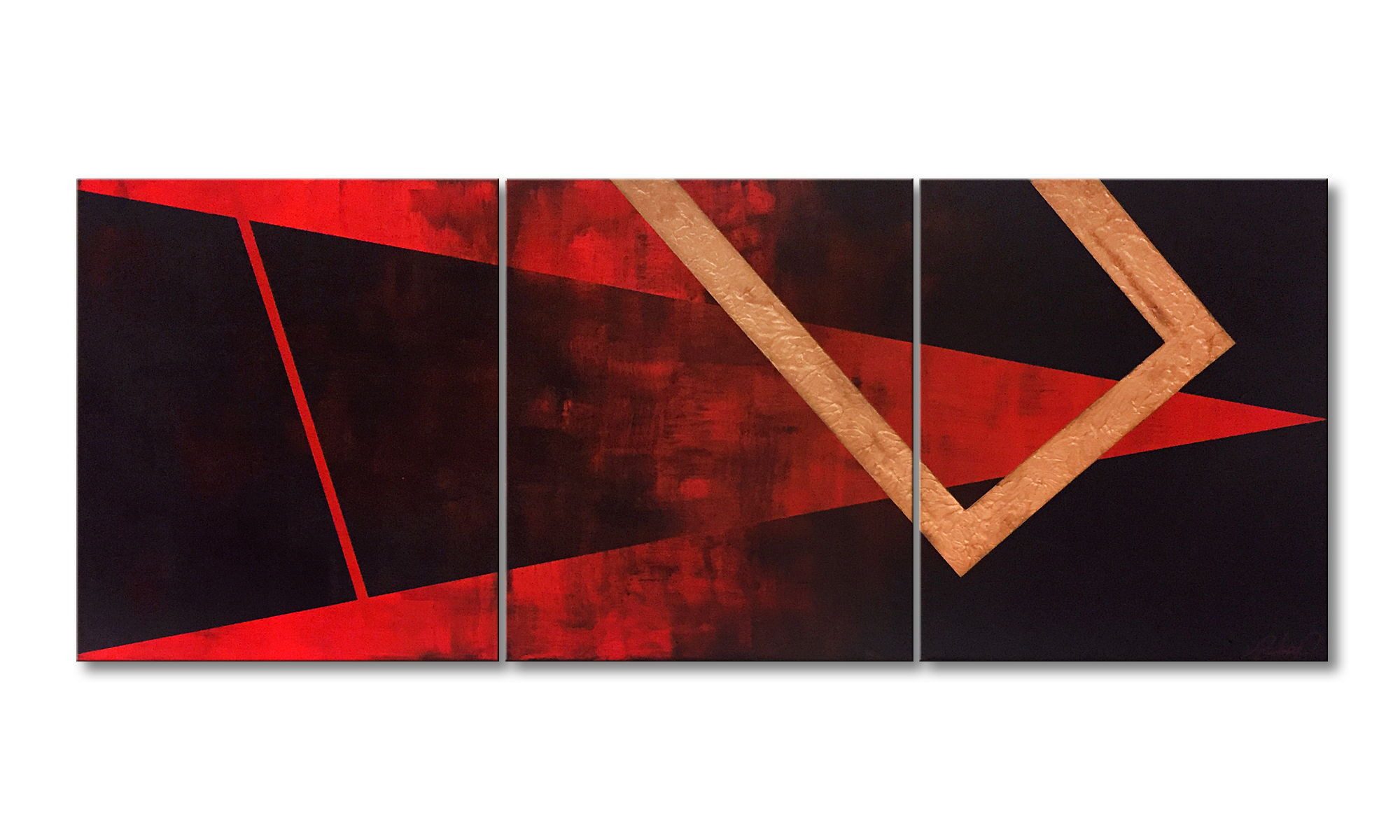 WandbilderXXL Gemälde Abstract Heat 150x60 x 4 cm, Abstraktes Gemälde, handgemaltes Unikat