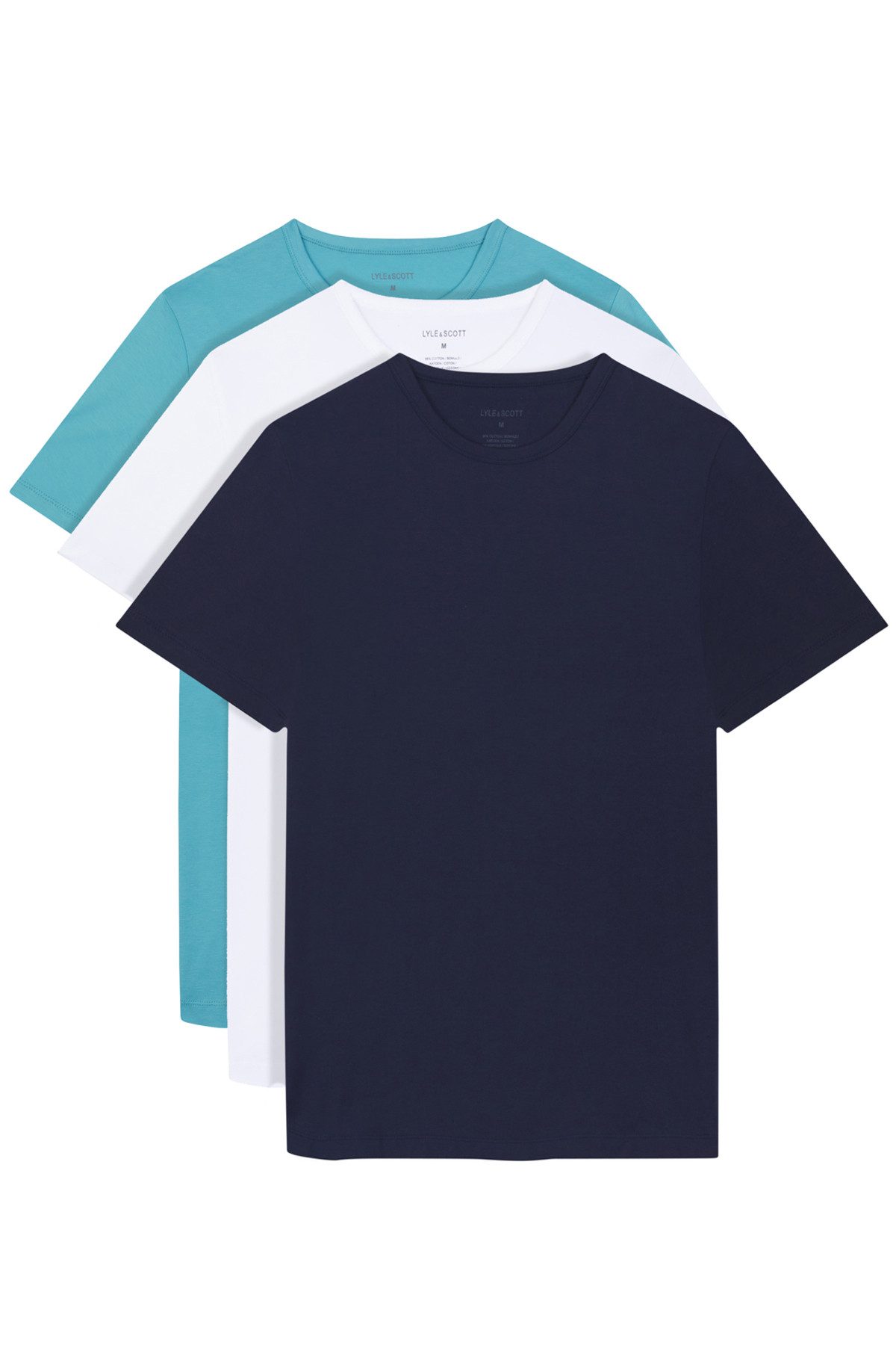 Lyle & Scott T-Shirt Herren, Basic 3Er-Pack, Baumwolle
