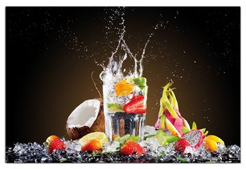 Wallario Wandfolie, Tropische Früchte in einem erfrischenden Drink, wasserresistent, geeignet für Bad und Dusche