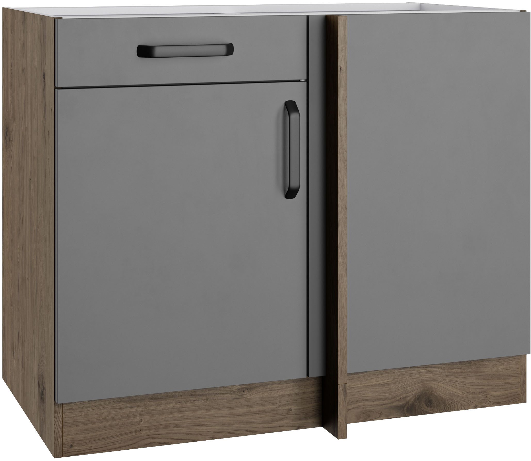 wiho Küchen Eckunterschrank Elba Breite: 110 cm, mit Schubkasten und zusätzlichem Einlegeboden