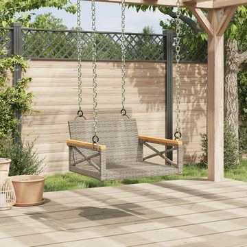 vidaXL Gartenbank Hängesessel Grau 63x62x40 cm Poly Rattan (1-St)