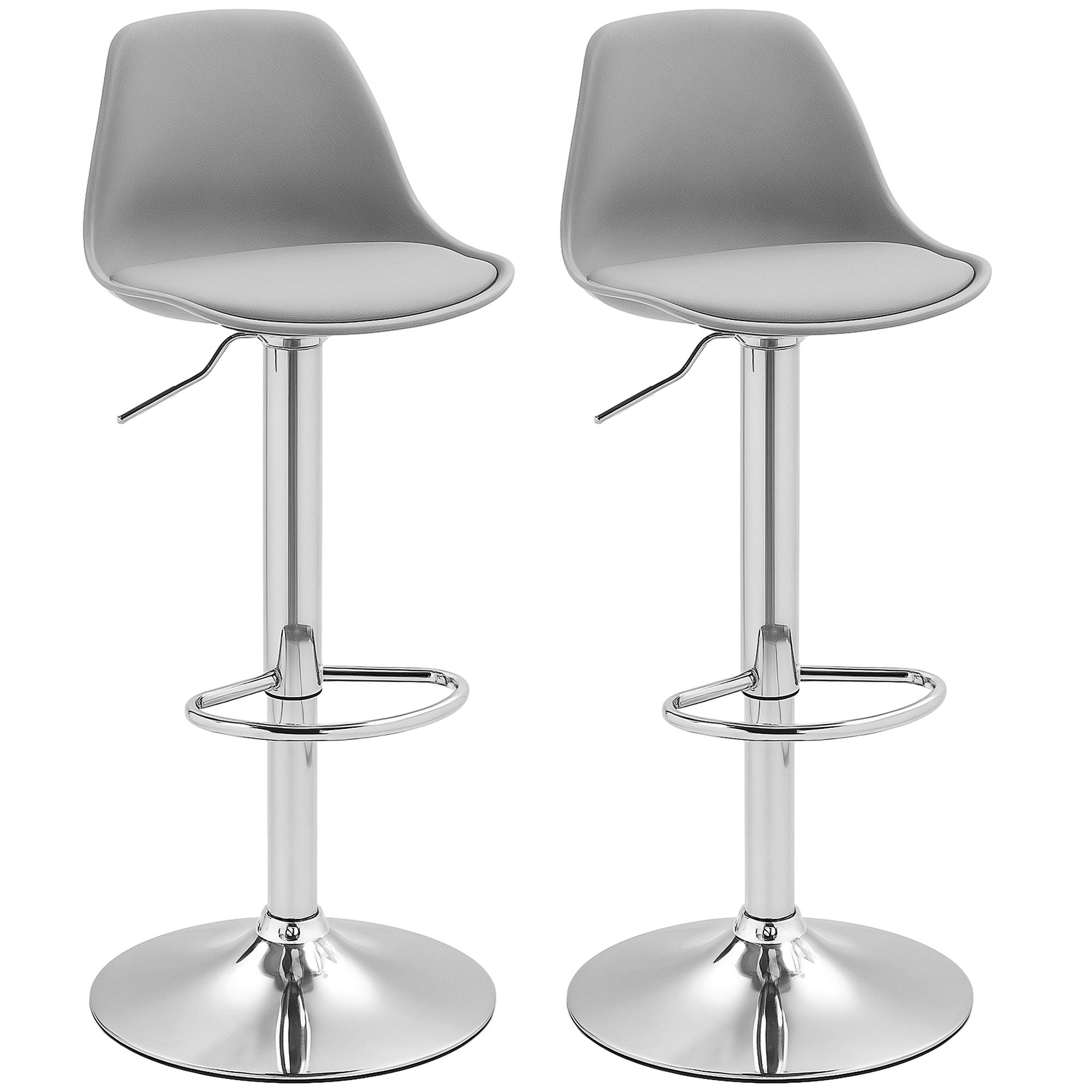 HOMCOM Barhocker Gepolstert Barstuhl mit Stahlgestell, günstig online kaufen