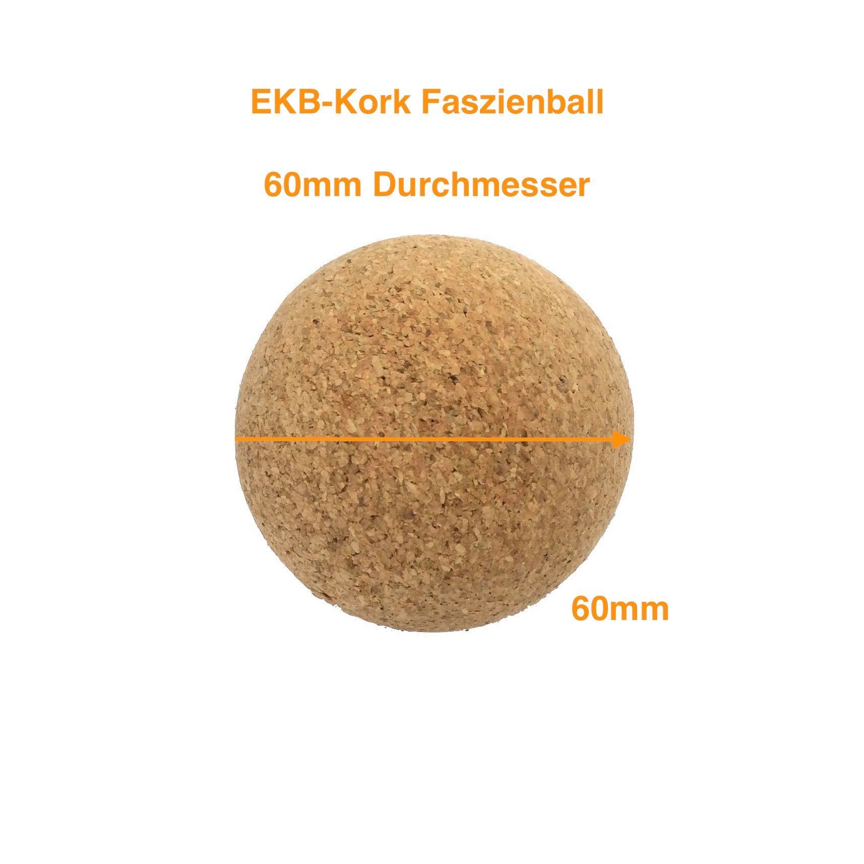 EKB-Kork Yogablock Massage Kork Spielzeug Faszienball Basteln 60mm Faszien Kugel