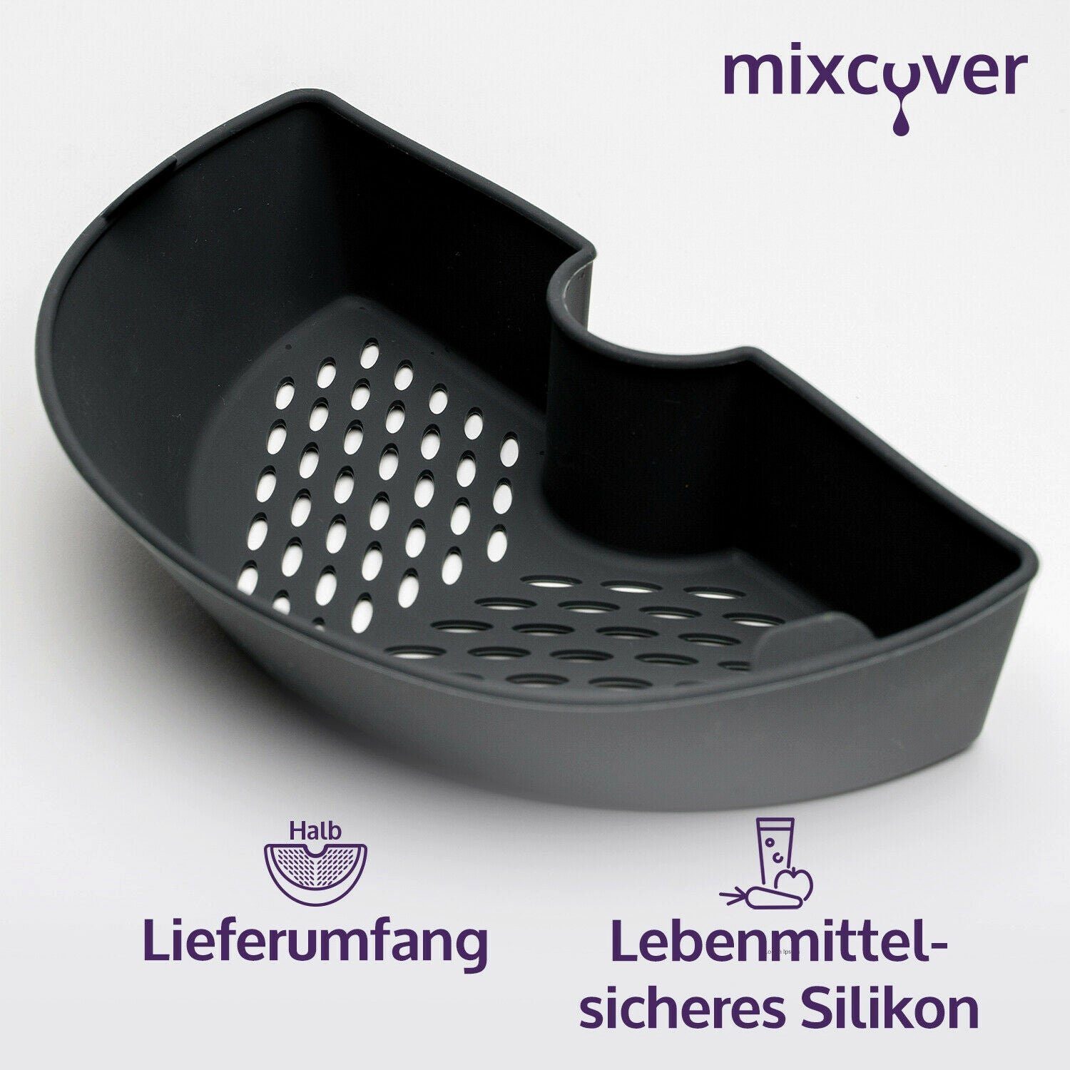 Mixcover Küchenmaschinen-Adapter mixcover Garraumteiler (HALB) für Cookit Dampfgarraum Bosch