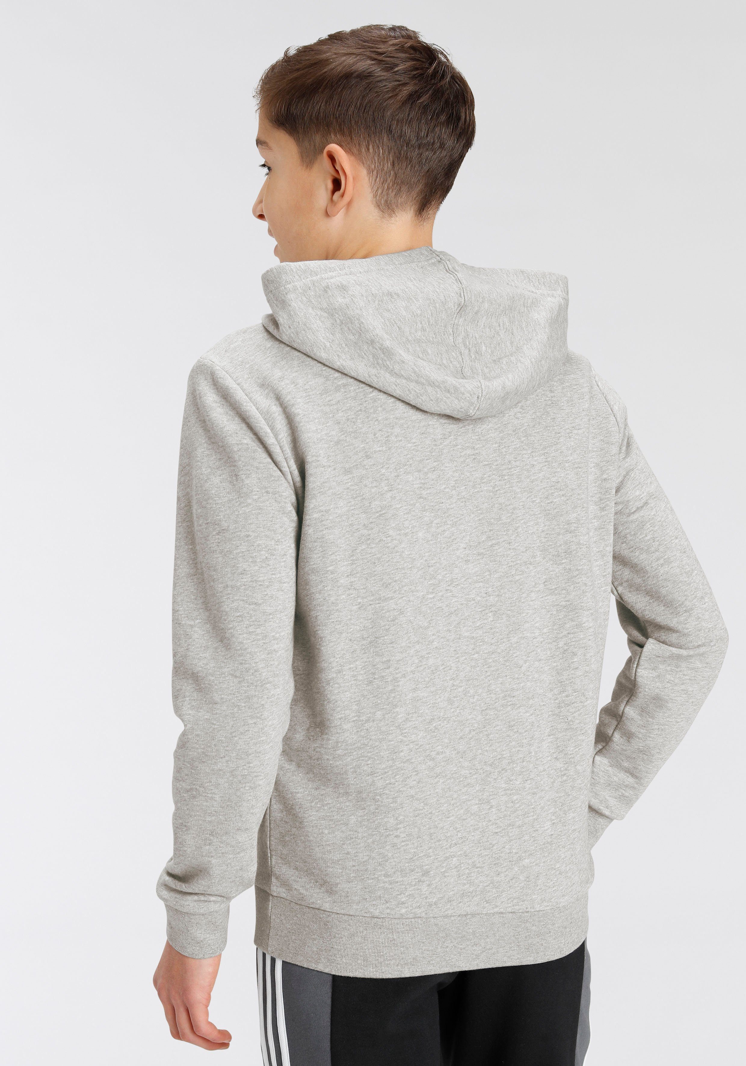 / adidas HOODIE BL Medium U Grey Heather White 2 Sportswear Kapuzensweatshirt