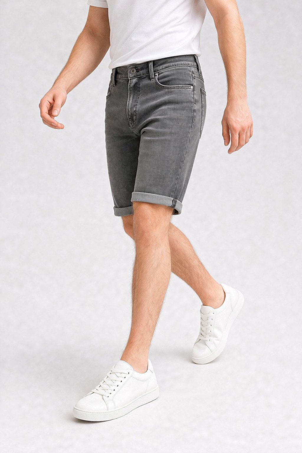 S&S Caprijeans Jeans Shorts Herren kurze Hose für Männer Jeansshorts Bermuda Jeans Short, gerade geschnittene kurze Beine