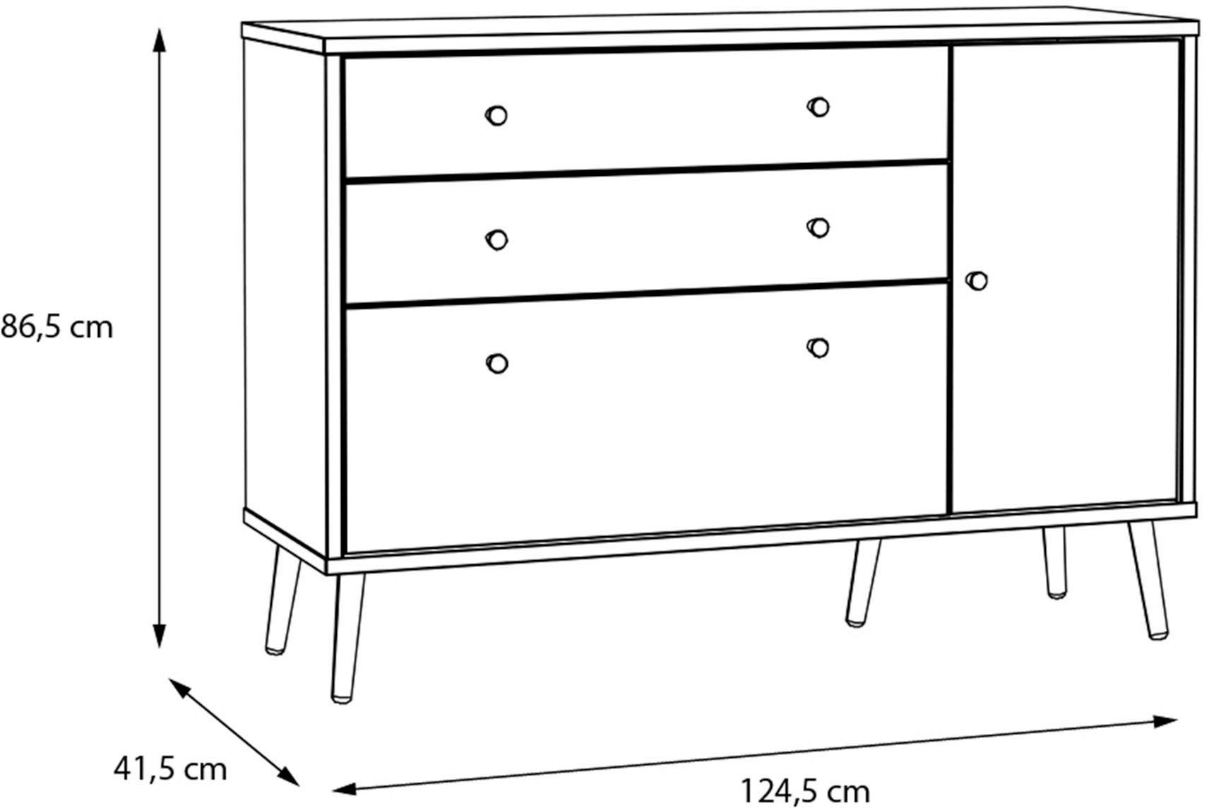 neue by Art FORTE aufzubauen die Möbel Grau Weiß/Uni EasyKlix Harllson Sideboard Wolfram geniale Forte,