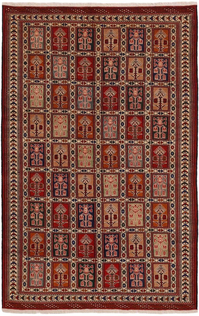 Orientteppich Turkaman 151x236 Handgeknüpfter Orientteppich / Perserteppich, Nain Trading, rechteckig, Höhe: 6 mm
