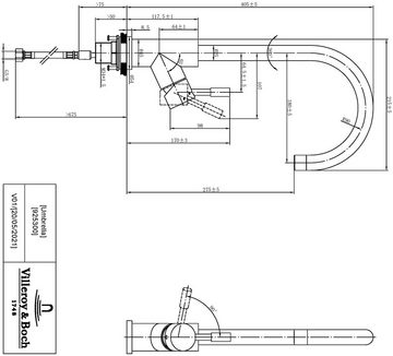 Villeroy & Boch Küchenarmatur »Umbrella« (1-St) Hochdruck, Einhand-Küchenarmatur, Edelstahl massiv