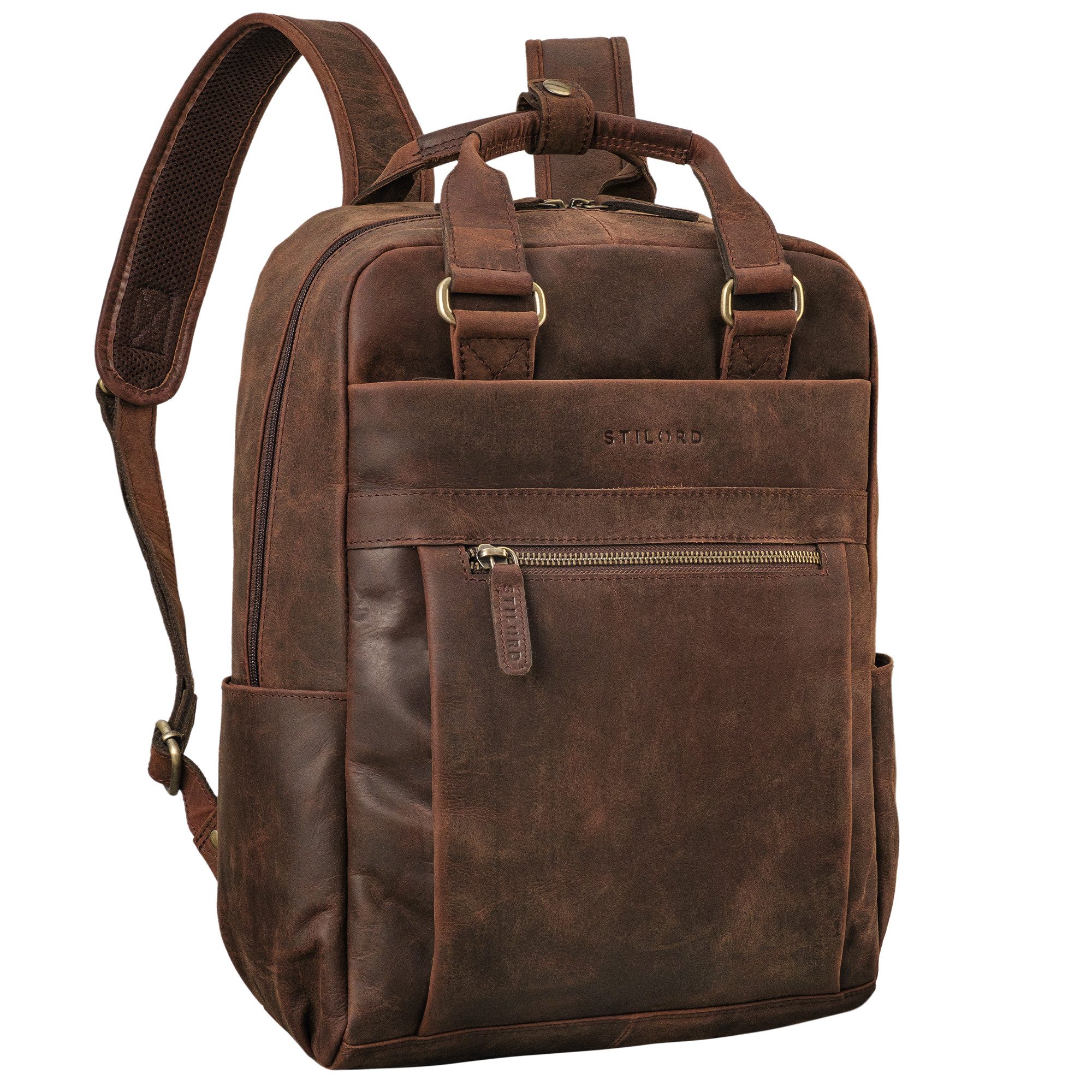 Notebookrucksack "Silva" Großer Business Rucksack Tasche Leder