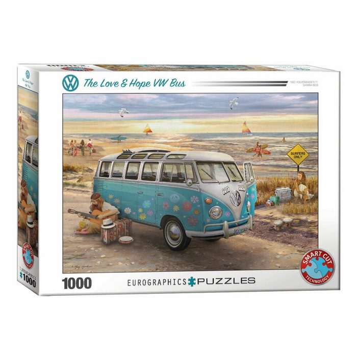 EUROGRAPHICS Puzzle Love & Hope VW Bus 1000 Puzzleteile