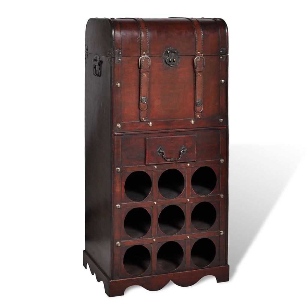 Weinregal Weinregal Holz-Flaschenregal für 9 Flaschen Weinschrank mit Aufbewahru