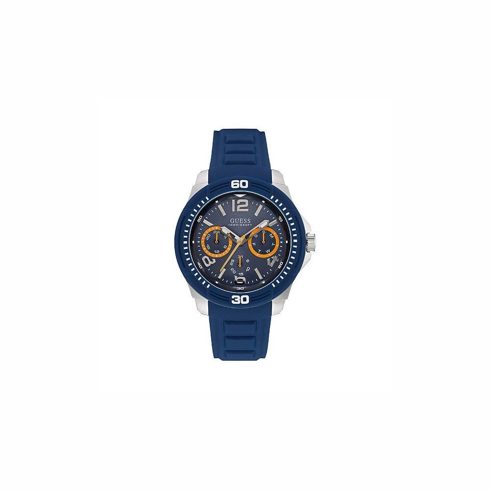 Quarzuhr Guess Herrenuhr W0967G2 Armbanduhr Uhr Kautschuk Blau
