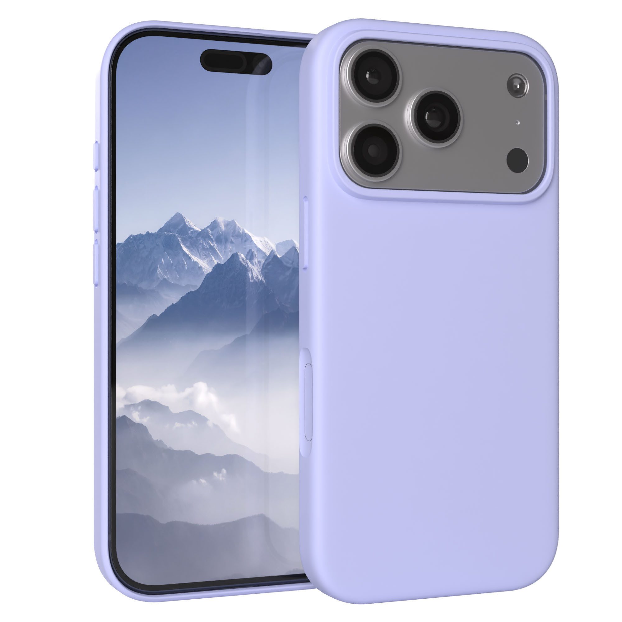 EAZY CASE Handyhülle für Apple iPhone 17 Pro Hülle Silikon 6,3 Zoll, Handytasche aus Silikon Slimcover stoßfest Violett / Lila Lavendel