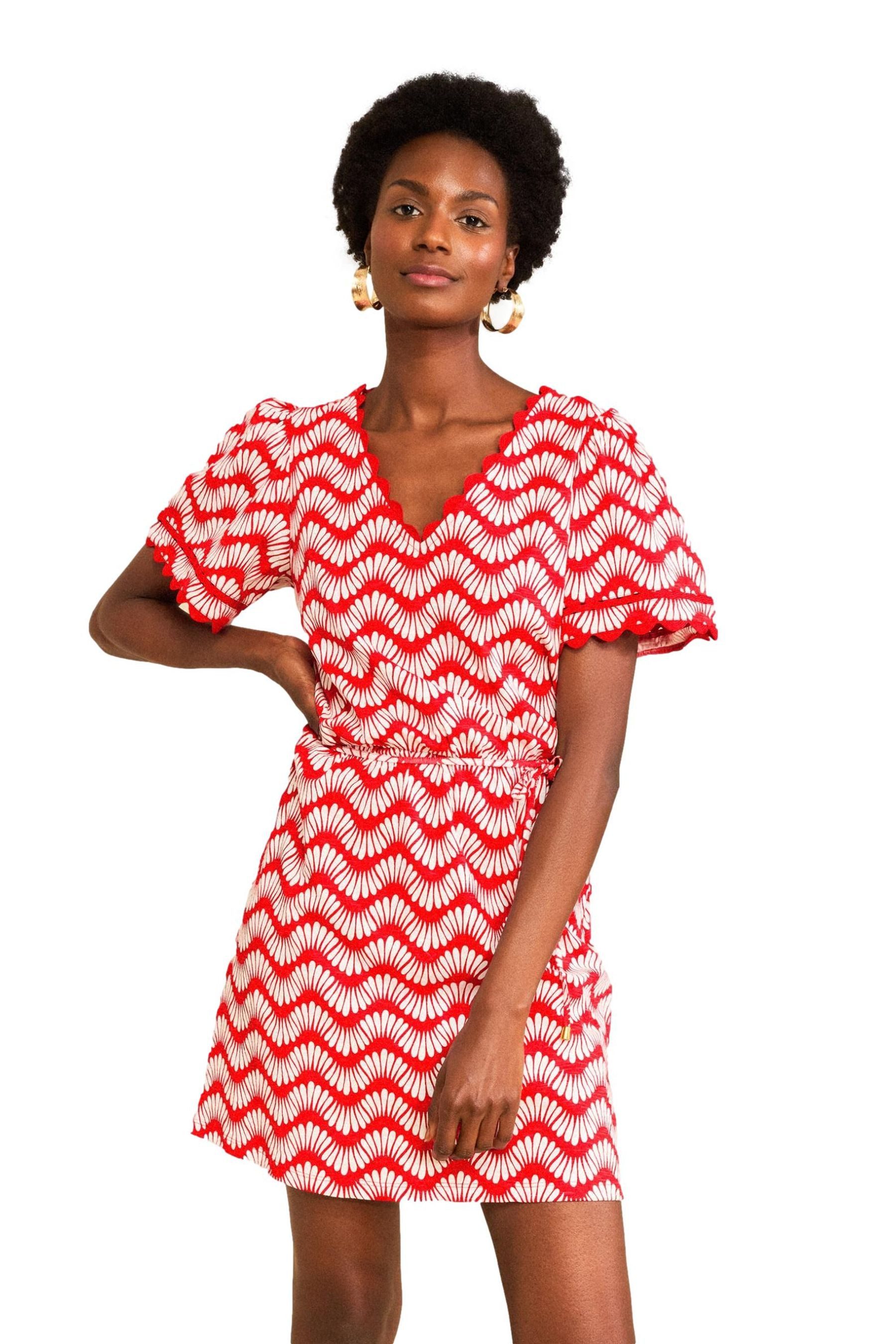 Minikleid Love & Roses Minikleid mit V-Ausschnitt, Regular