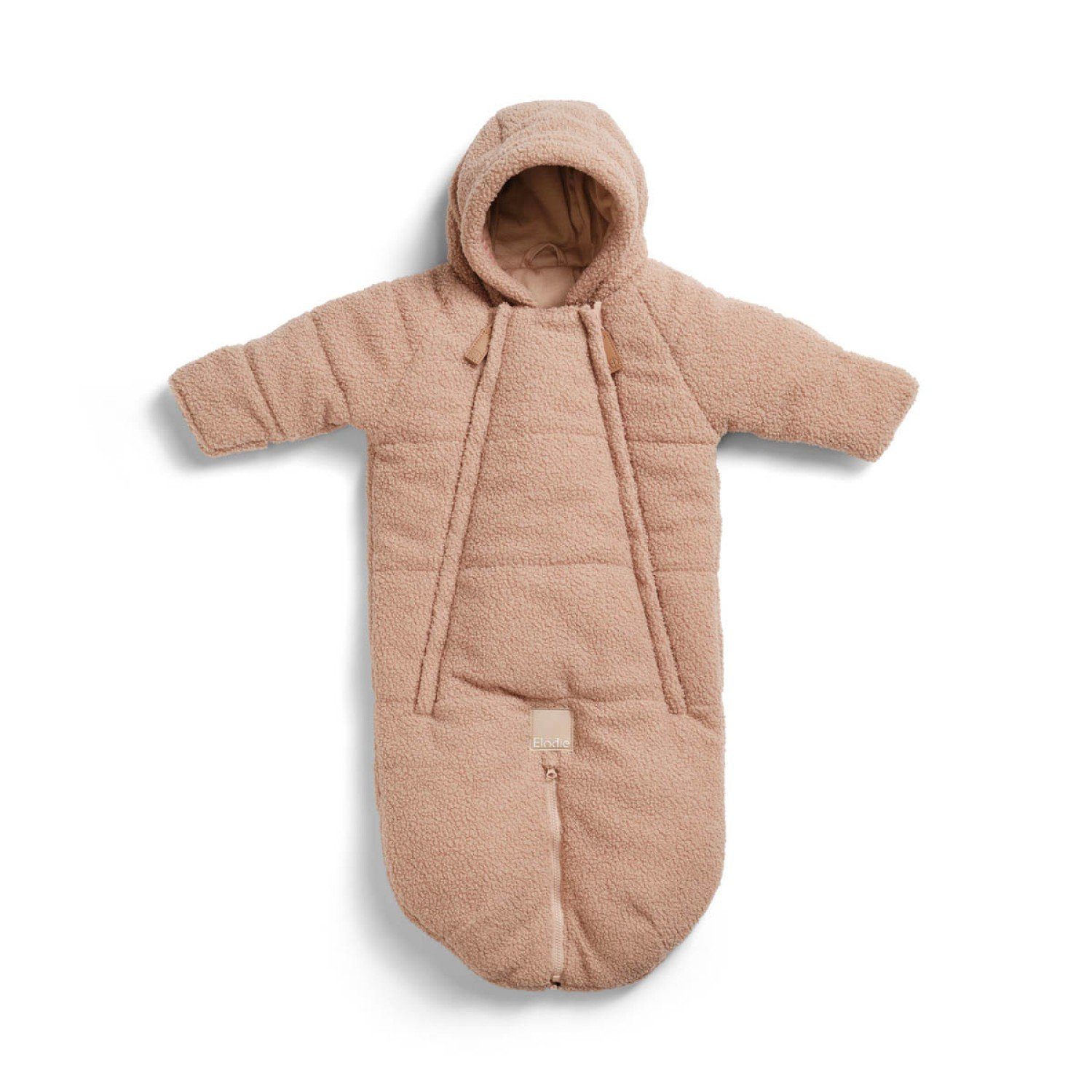 Fußsack Baby Overall - Pink Bouclé 0-6m