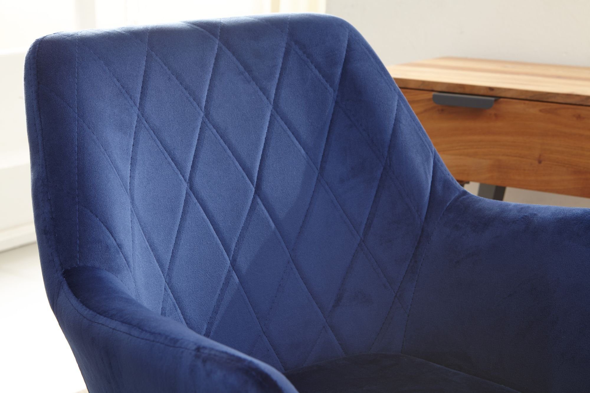 KADIMA DESIGN Loungesessel Sessel-Drehstuhl Blau - dein mit Armlehnen, TANARO Homeoffice: Armlehnen | Blau | für Blau